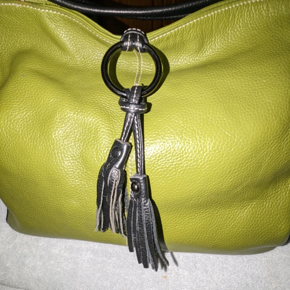 Vera Pelle genuine Italian leather satchel bag.